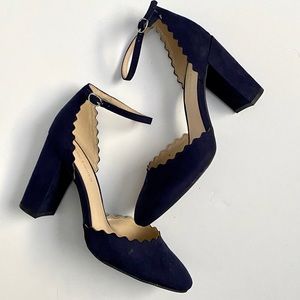 Navy Blue Wavy Marc Fisher Heels
